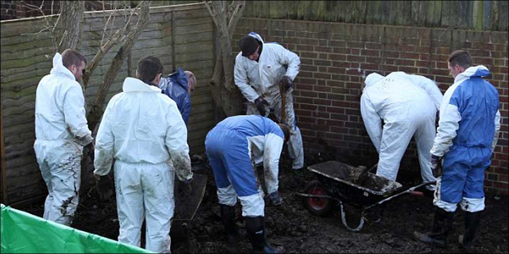 police dig up grandfather's back yard